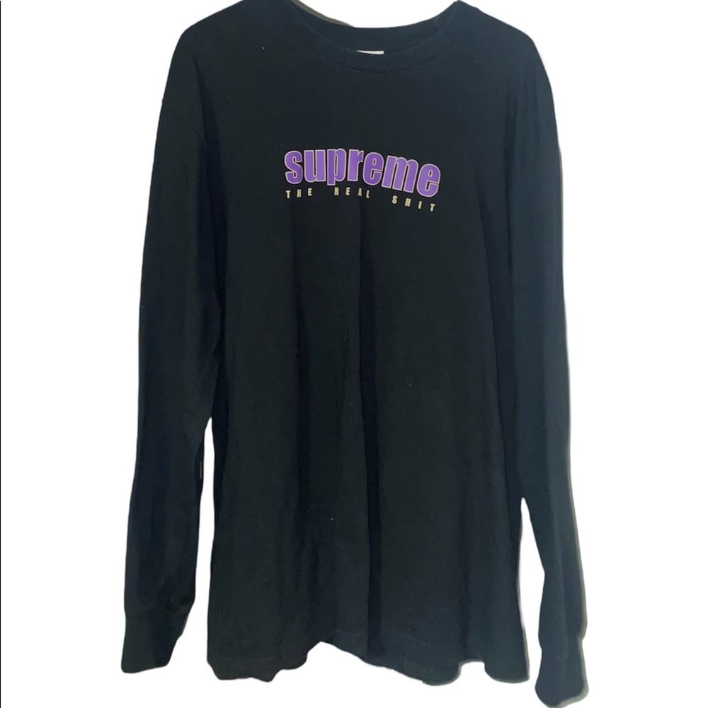 Supreme The Real  Tee Long sleeve Black Mens Size M
